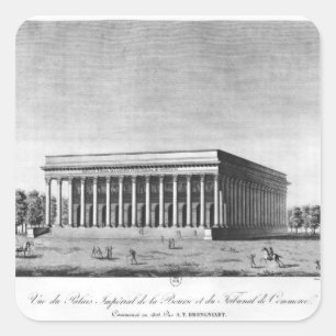 Ansicht des Börsen-Kaiserpalastes Quadratischer Aufkleber