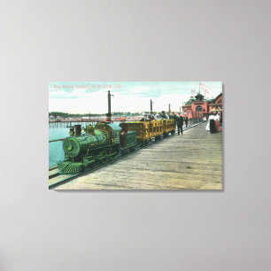 Ansicht des Bucht-Ufers UnlimitedSanta Cruz, CA Leinwanddruck