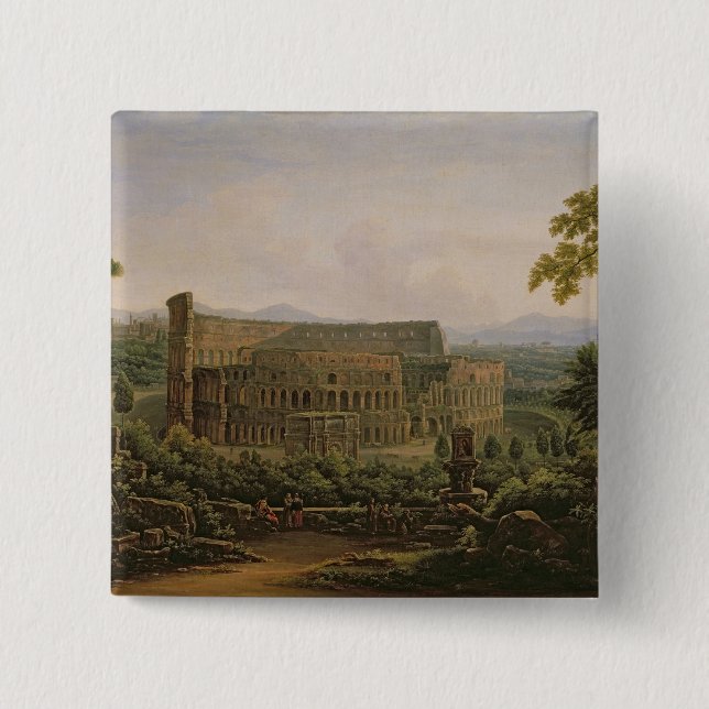 Ansicht des Colosseum vom Palatine-Hügel Button (Vorderseite)