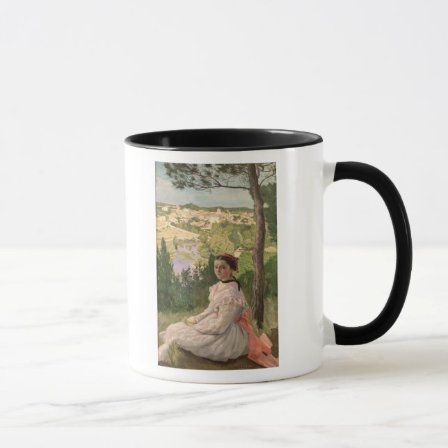 Ansicht des Dorfs, Castelnau, 1868 Tasse (Rechts)