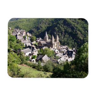Ansicht des Dorfs und der Kirche von St. Foy (pho Magnet