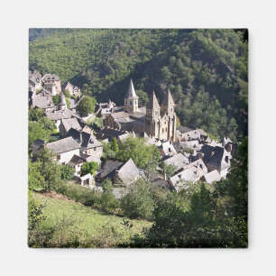 Ansicht des Dorfs und der Kirche von St. Foy (pho Magnet