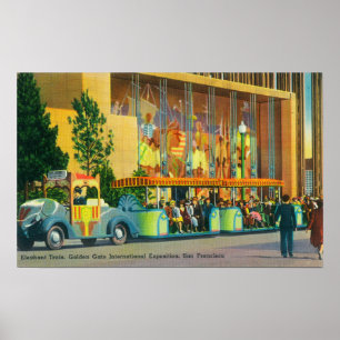 Ansicht des Elefant-Zugs Poster