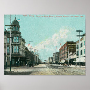 Ansicht des elektrischen Turms von Santa Poster