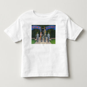 Ansicht des Farbschutz-stehenden Alarms Kleinkind T-shirt