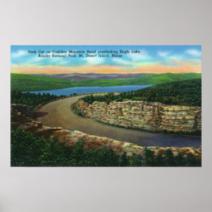 Ansicht des Felsens geschnitten auf Cadillac Mt, Poster