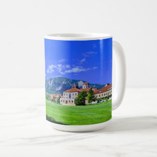 Ansicht des Flatirons vom CU Boulder-Campus Tasse