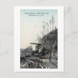 Ansicht des Flying Maching, South ForkElk, CA Postkarte
