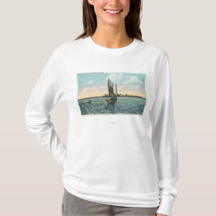 Ansicht des Gaben-Insel-Leuchtturmes vor York T-Shirt