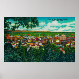 Ansicht des Geschäftsbereichs vom Cliff Drive Poster