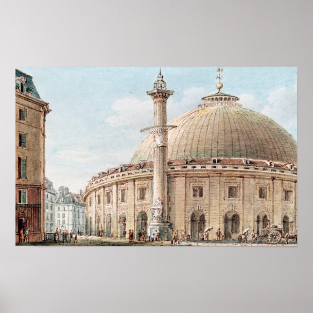 Ansicht des Getreidemarktes Poster (Vorne)