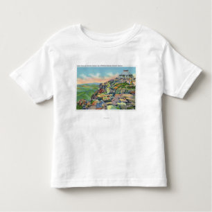 Ansicht des Gipfel-Hauses, Aufzugs-Anschluss Kleinkind T-shirt