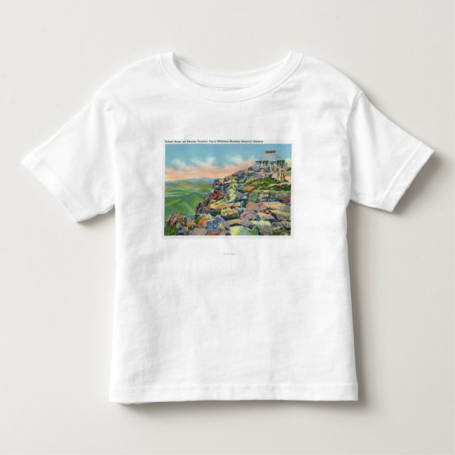 Ansicht des Gipfel-Hauses, Aufzugs-Anschluss Kleinkind T-shirt (Vorderseite)