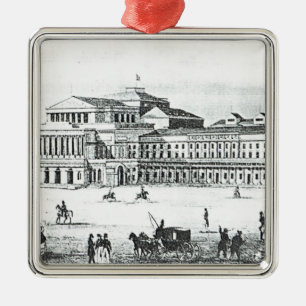Ansicht des großartigen Theaters, Warschau Ornament Aus Metall