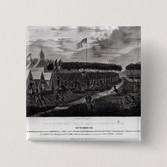 Ansicht des großen Vertrags hielt am Grasland DU Button (Vorderseite)