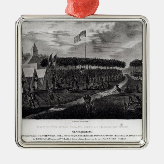 Ansicht des großen Vertrags hielt am Grasland DU Silbernes Ornament (Vorne)