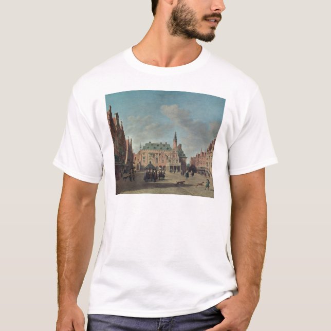 Ansicht des Grote Markt in Haarlem T-Shirt (Vorderseite)