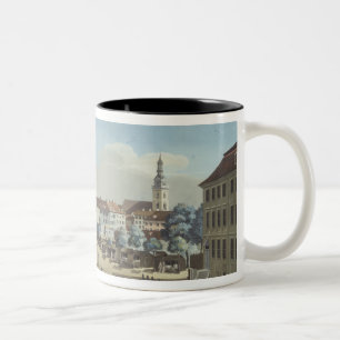Ansicht des Hackescher Markt Zweifarbige Tasse