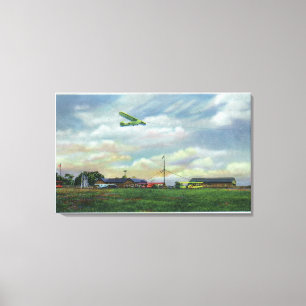 Ansicht des Harris-Hügel-Segelflugzeug-Feldes, Leinwanddruck