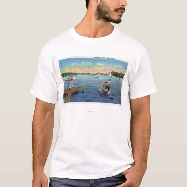 Ansicht des Harwichport Wychmere Hafens T-Shirt (Vorderseite)