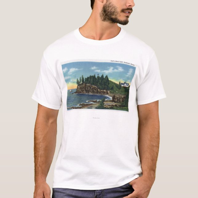 Ansicht des Hauptleuchtturmes der Eule T-Shirt (Vorderseite)