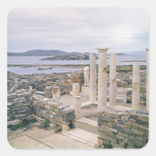 Ansicht des Hauses von Kleopatra Quadratischer Aufkleber