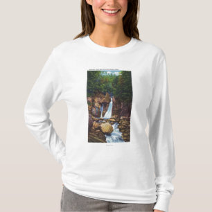 Ansicht des Heftigen Schlags-Bish fällt nahe T-Shirt
