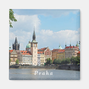 Ansicht des historischen Teils von Prag Magnet
