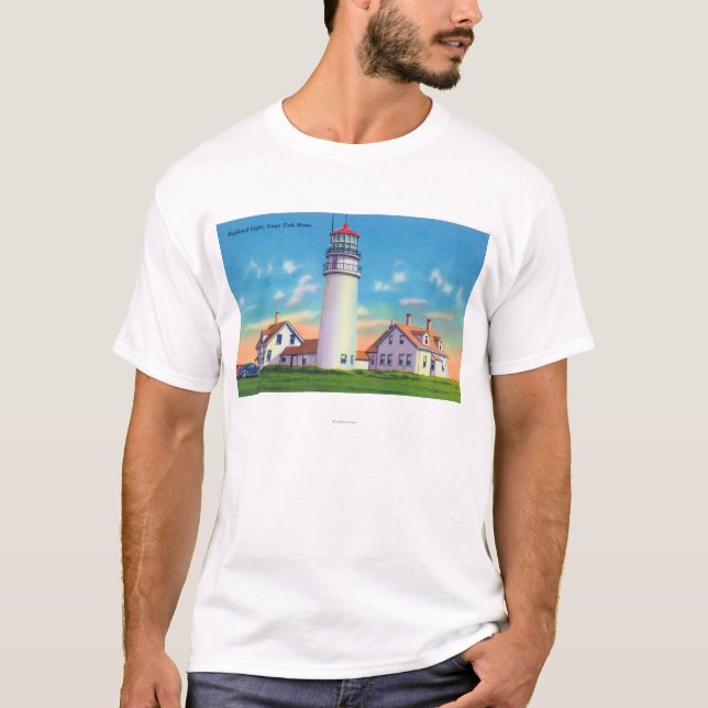 Ansicht des Hochland-Leuchtturmes T-Shirt (Vorderseite)
