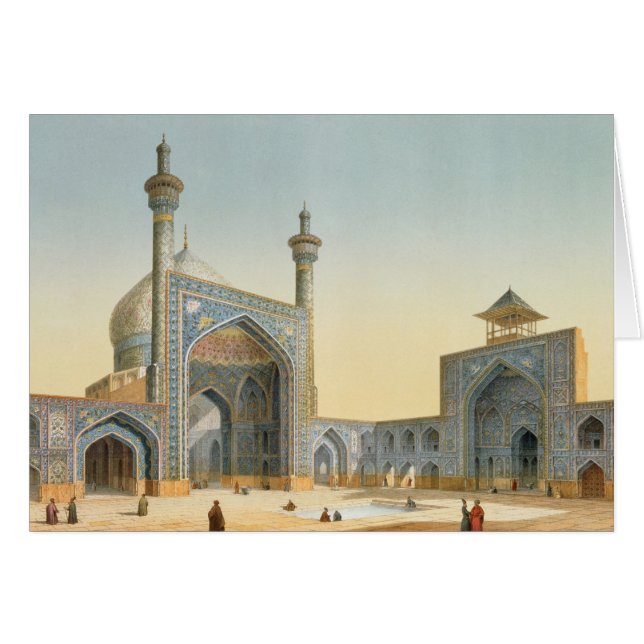 Ansicht des Hofes des Mesdjid-i-Shah, Isfah (Vorderseite (Horizontal))