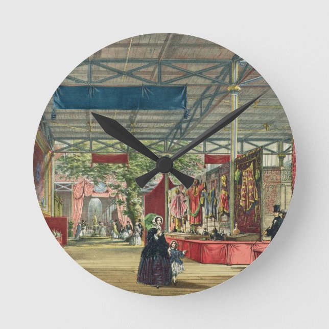 Ansicht des Indien-Abschnitts der Großen Ausstellu Runde Wanduhr (Vorderseite)