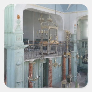 Ansicht des Innenraums des Cavaillons Quadratischer Aufkleber