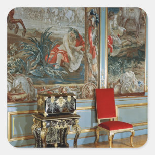 Ansicht des Innenraums des dritten stateroom Quadratischer Aufkleber