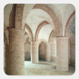 Ansicht des Innenraums Quadratischer Aufkleber