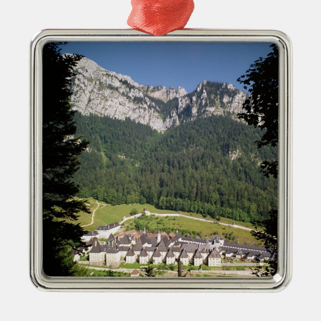 Ansicht des Klosterkomplexes Silbernes Ornament (Vorne)