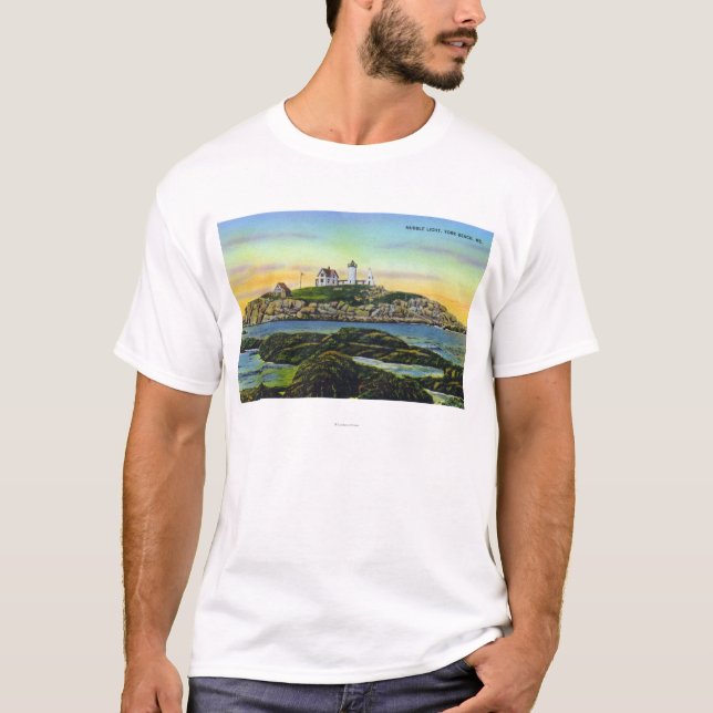 Ansicht des Klumpen-Leuchtturmes an York-Strand T-Shirt (Vorderseite)