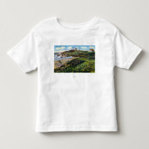 Ansicht des Klumpen-Leuchtturmes von York-Strand Kleinkind T-shirt