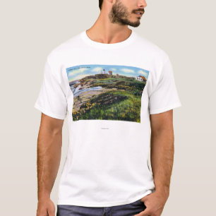 Ansicht des Klumpen-Leuchtturmes von York-Strand T-Shirt