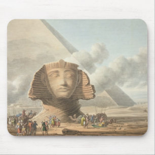 Ansicht des Kopfes der Sphinxes und der Pyramide Mousepad