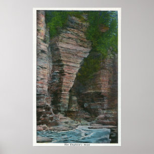 Ansicht des Kopfes des Elefanten Poster