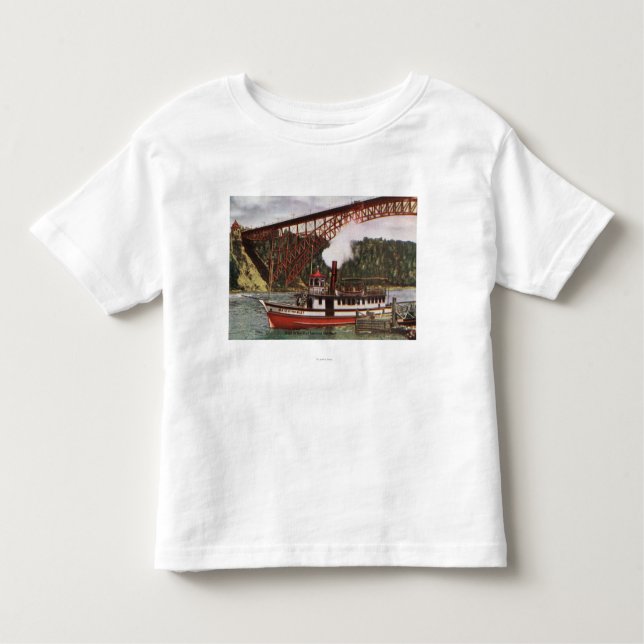Ansicht des Mädchens des Nebel-Bootes Dock Kleinkind T-shirt (Vorderseite)
