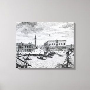 Ansicht des Marktplatzes San Marco vom Bacino, Leinwanddruck