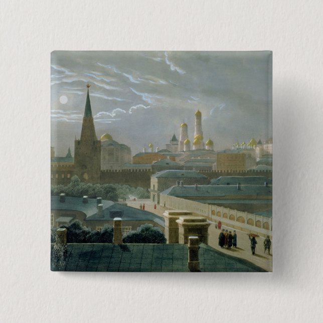 Ansicht des Moskaus der Kreml, 1840's Button (Vorderseite)