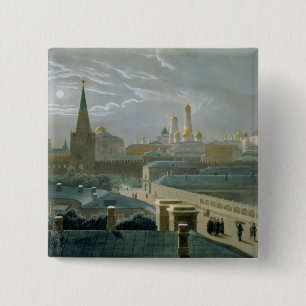 Ansicht des Moskaus der Kreml, 1840's Button