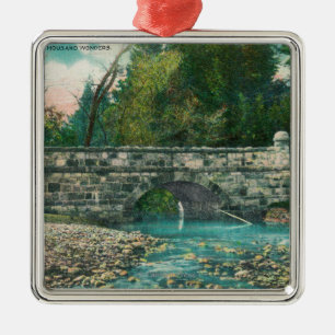 Ansicht des Napa Countys BridgeNapa, CA Silbernes Ornament