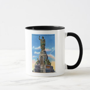 Ansicht des nationalen Monuments zu US-Ahnen Tasse