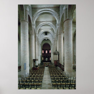 Ansicht des Nave, blickend in Richtung des Altars Poster