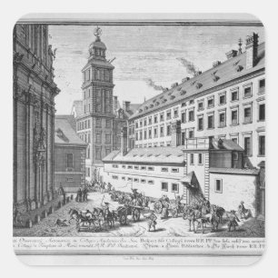 Ansicht des neuen Observatoriums im Jesuit Quadratischer Aufkleber