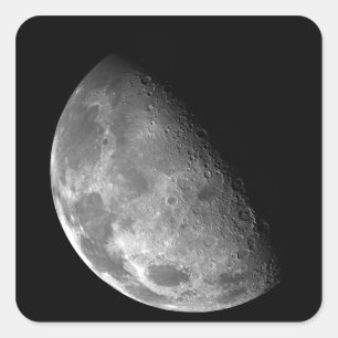 Ansicht des Nordpols des Mondes Quadratischer Aufkleber