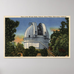 Ansicht des Observatoriums und der Teleskopkuppel Poster